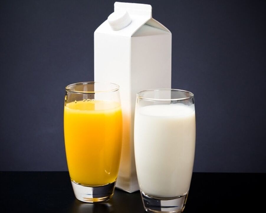 Piens un burkānu sula ir kokteiļa sastāvdaļas, kas paaugstina vīriešu potenci